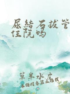 尿结石拔管子要住院吗