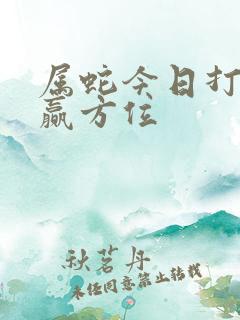 属蛇今日打牌必赢方位