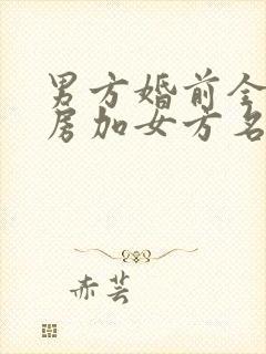 男方婚前全款买房加女方名字算共同财产吗