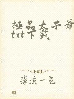 极品太子爷免费txt下载