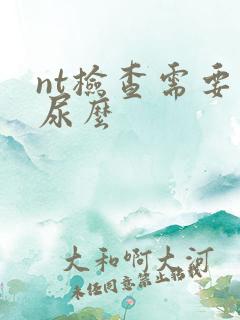 nt检查需要憋尿么
