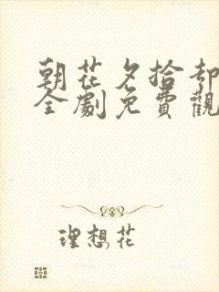 朝花夕拾却已迟全剧免费观看