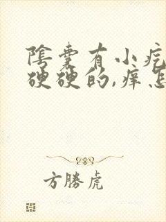 阴囊有小疙瘩,硬硬的,痒怎么回事