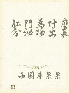 肛门为什么会流分泌物出来