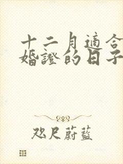 十二月适合领结婚证的日子