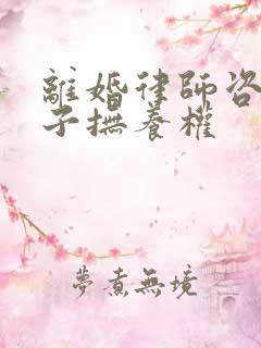 离婚律师咨询孩子抚养权