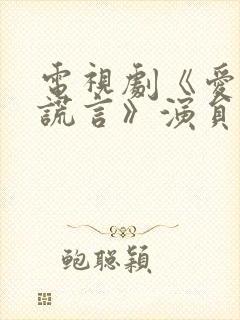 电视剧《爱人的谎言》演员表