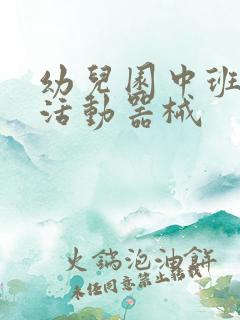 幼儿园中班户外活动器械