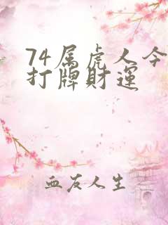 74属虎人今日打牌财运