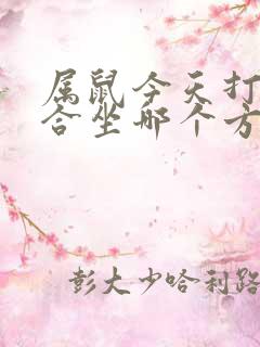 属鼠今天打牌适合坐哪个方位