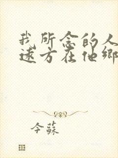 我所念的人啊你远方在他乡是什么歌