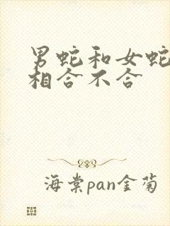 男蛇和女蛇的属相合不合