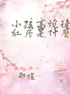 小孩高烧后出现红疹是什么情况