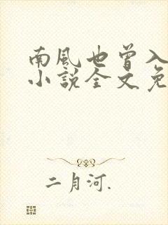 南风也曾入我怀小说全文免费