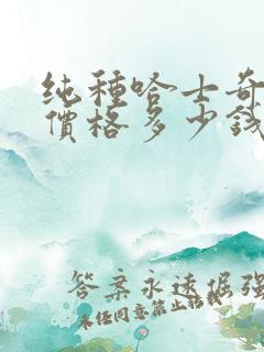 纯种哈士奇幼犬价格多少钱一只