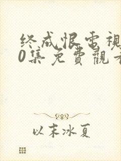 终成恨电视剧40集免费观看