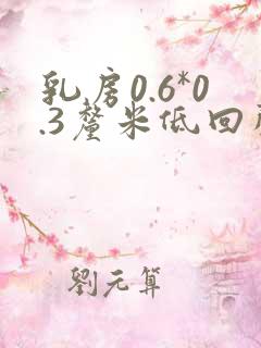 乳房0.6*0.3厘米低回声结节