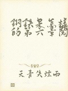 钢铁是怎样炼成的第六章阅读感想