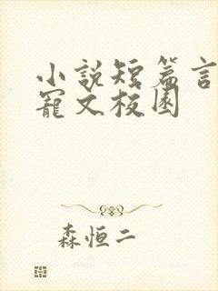 小说短篇言情甜宠文校园