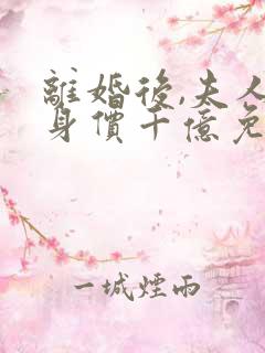 离婚后,夫人她身价千亿免费阅读