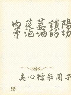 肉苁蓉锁阳淫羊藿泡酒的功效与作用