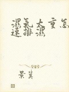 湿气太重怎么快速排湿