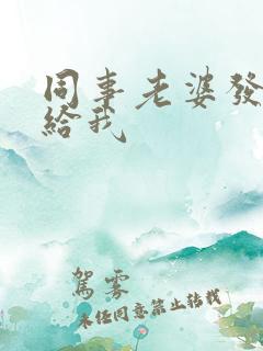 同事老婆发信息给我