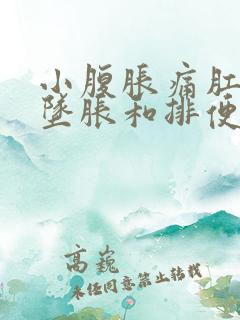 小腹胀痛肛门有坠胀和排便感放屁