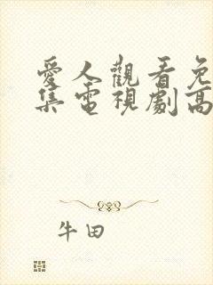 爱人观看免费全集电视剧高清