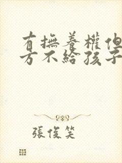 有抚养权但是对方不给孩子怎么办