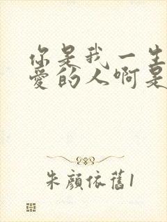 你是我一生中最爱的人啊是什么歌