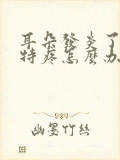 耳朵发炎了脸都特疼怎么办