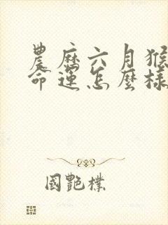 农历六月猴女的命运怎么样