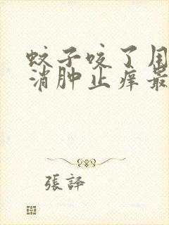 蚊子咬了用什么消肿止痒最快