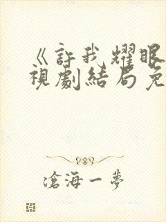 《许我耀眼》电视剧结局免费观看