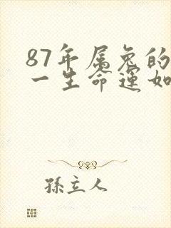 87年属兔的人一生命运如何