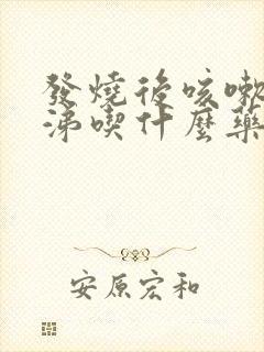 发烧后咳嗽流鼻涕吃什么药