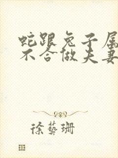 蛇跟兔子属相合不合做夫妻