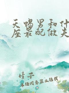 天蝎男和什么星座最配做夫妻