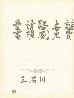 爱情路上谁怕谁电视剧免费观看