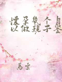 怀孕几个月就可以做亲子鉴定了