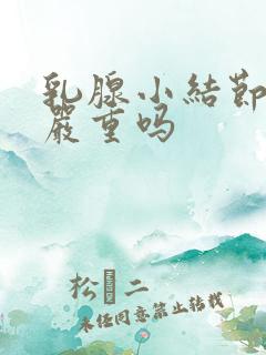 乳腺小结节3类严重吗