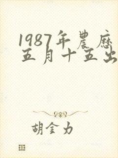 1987年农历五月十五出生的人命运女孩