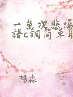 一万次悲伤吉他谱c调简单版