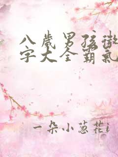 八岁男孩微信名字大全霸气