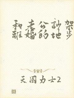 和老公吵架闹到离婚的地步