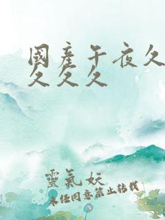 国产午夜久久久久久久