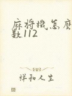 麻将机怎么调张数112