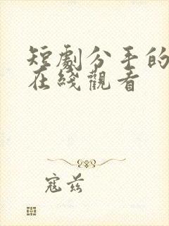 短剧分手的决心在线观看