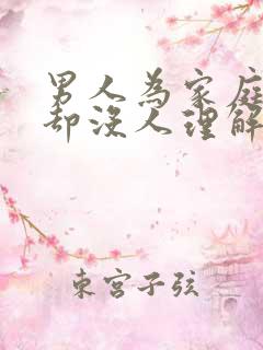 男人为家庭付出却没人理解